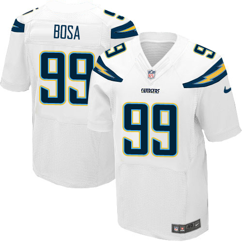 Men's Elite Joey Bosa Nike Jersey White Road - #99 NFL Los Angeles Chargers